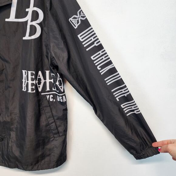 H&M Life Hurts Since 4ever Graphic Windbreaker Jacket Size M Urban Grafitti - Picture 5 of 11